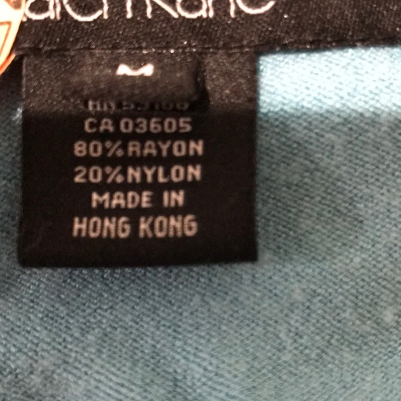 Karen Kane Aqua & cheetah fur off the shoulder M - Picture 3 of 3